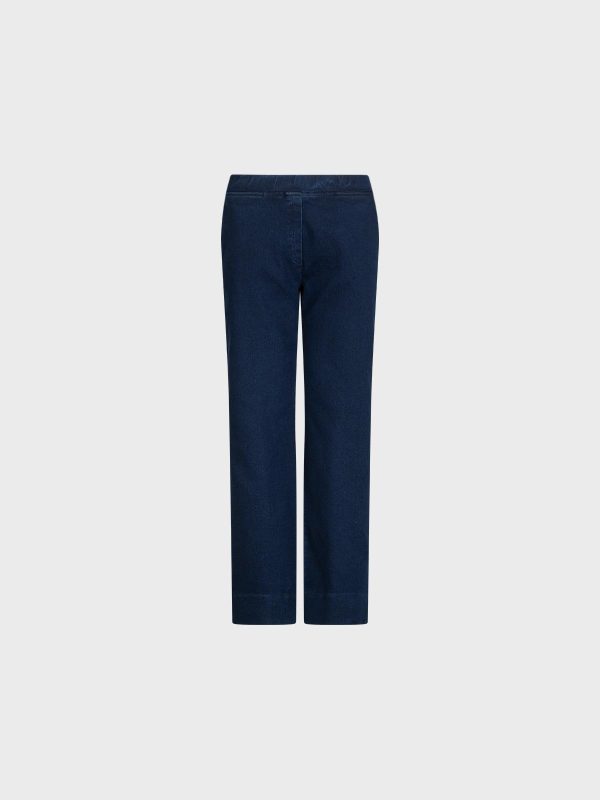 Pantalone In Fake Denim Lungo