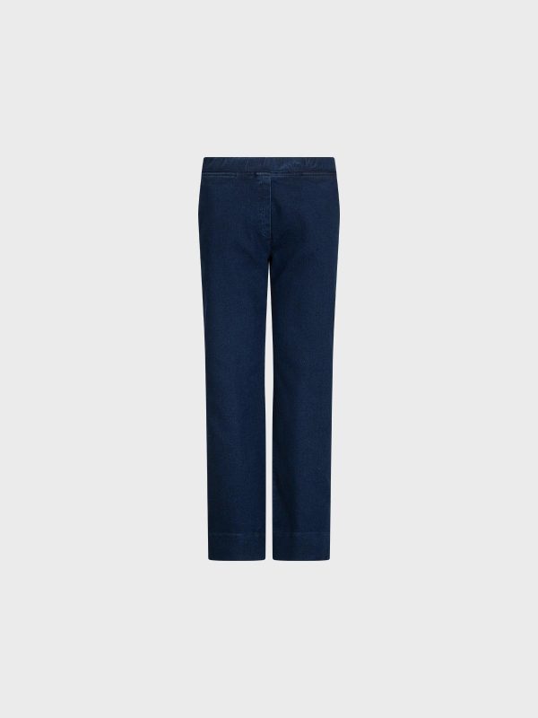 Pantalone In Fake Denim Lungo