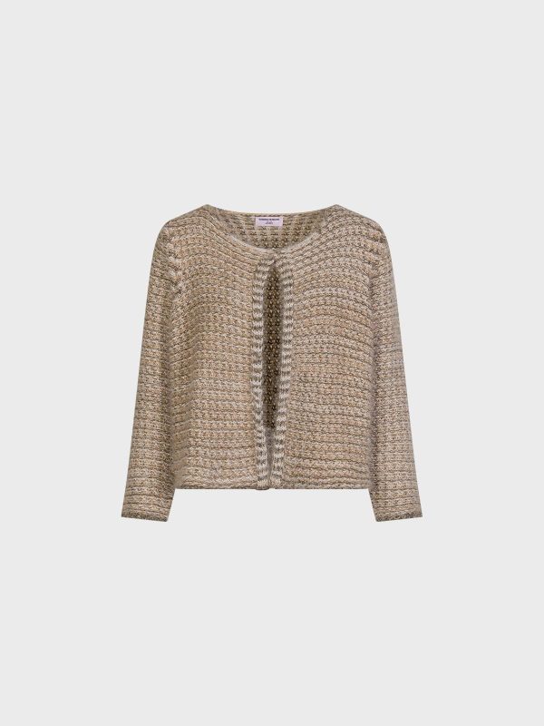 Giacca In Maglia Effetto Stuoia