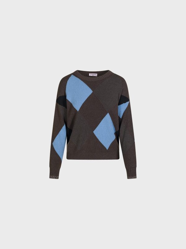 Maglia Girocollo Con Rombi