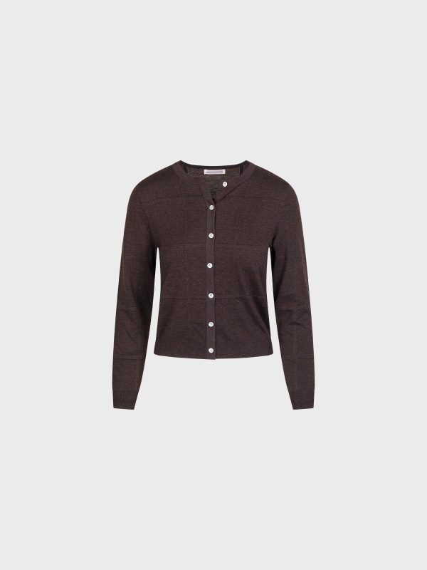 Cardigan In Misto Lana