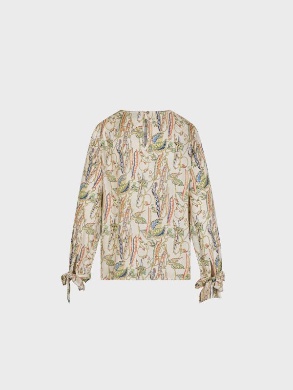 Blusa In Satin Di Viscosa
