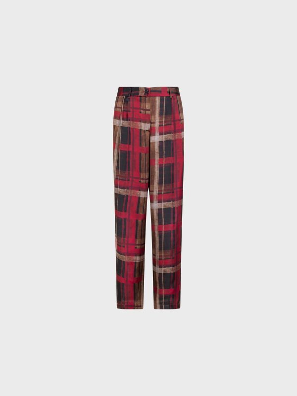 Pantalone In Satin Stampato