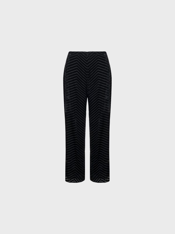 Pantalone In Velluto Chevron