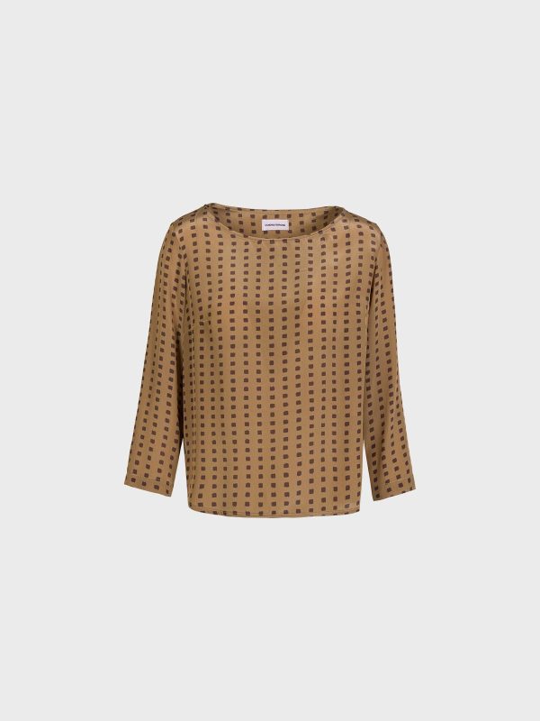Blusa In Crepe Stampato