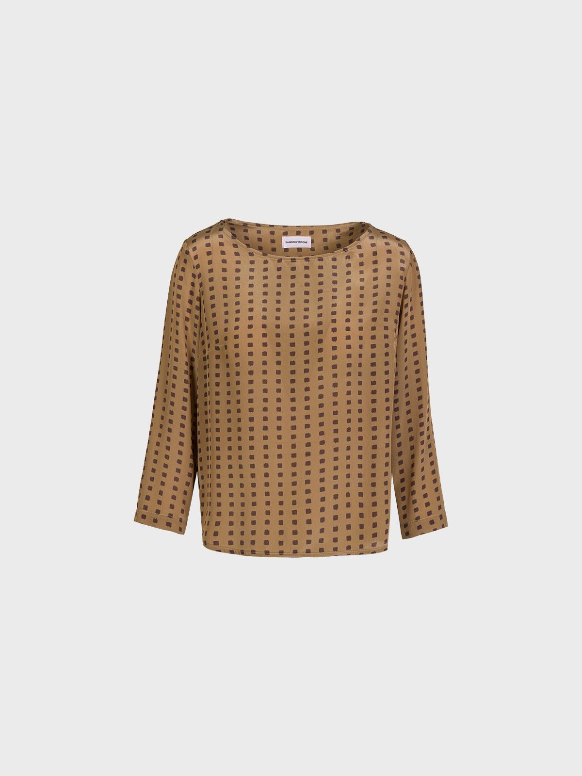 Blusa In Crepe Stampato