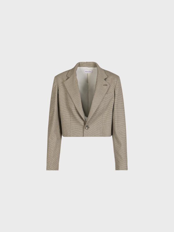 Blazer In Micro Check