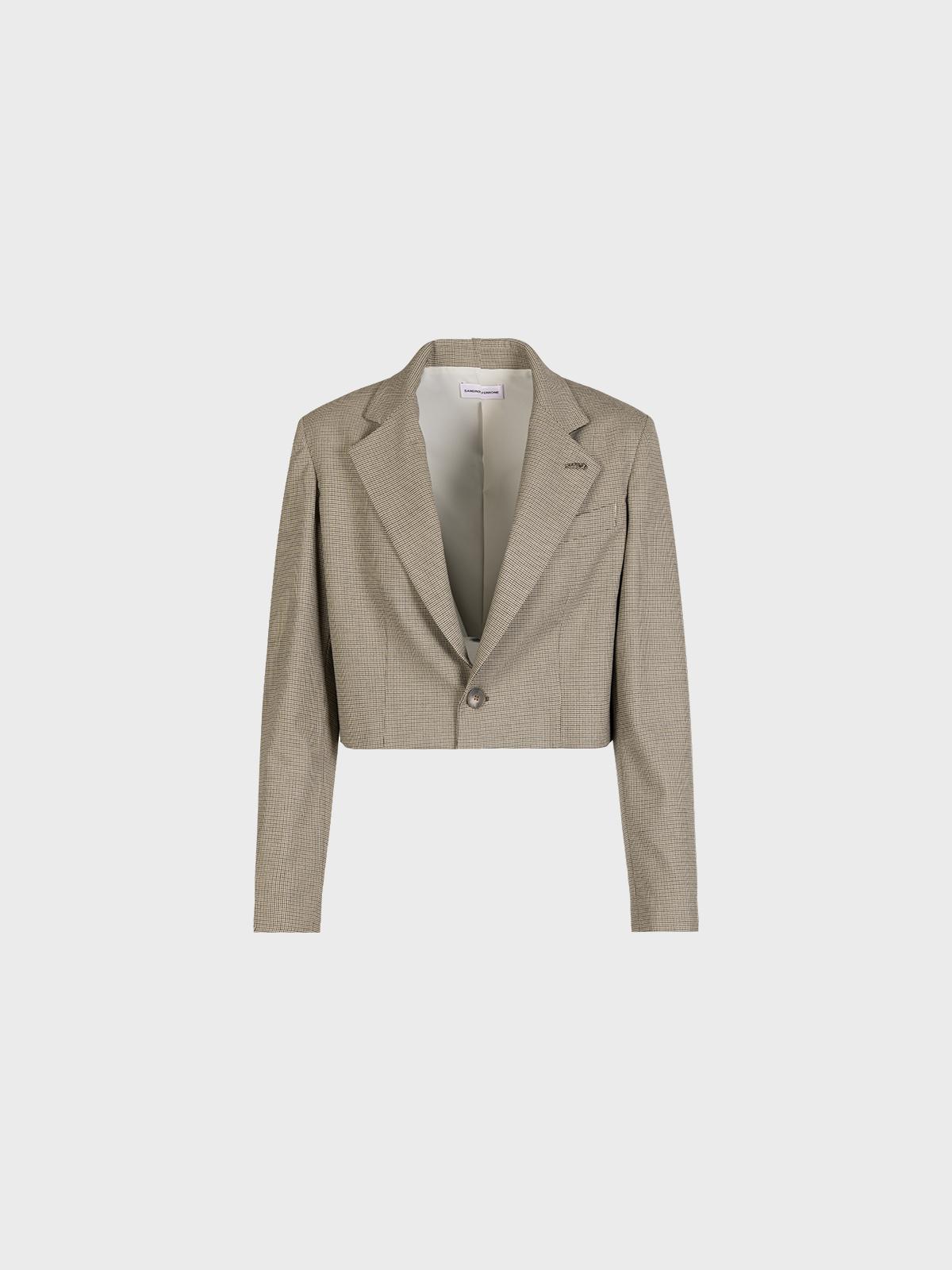 Blazer In Micro Check